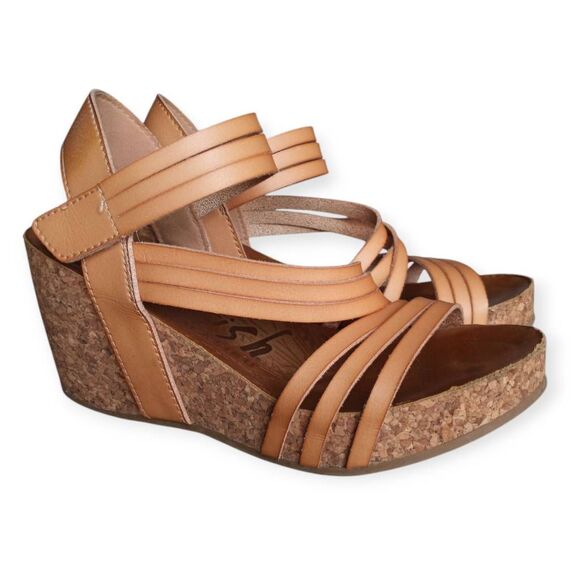 BLOWFISH MALIBU TAN WEDGE SANDAL SZ.7.5 GUC. - Picture 2 of 9